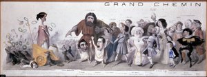 Der große Weg der Nachwelt: Darstellung von Tragödie und Komödie - Lithographie von Benjamin Roubaud, Maison de Balzac, Paris von Benjamin Roubaud
