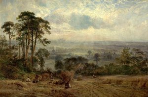 Kornfelder, Wollaton Hall, Nottingham, 19. Jahrhundert von Benjamin Shipman
