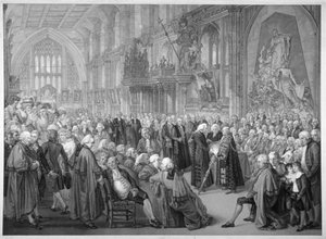 Innenansicht der Guildhall, City of London, 1782 von Benjamin Smith
