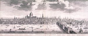 Panoramablick auf London, 1710 von Benjamin Smith