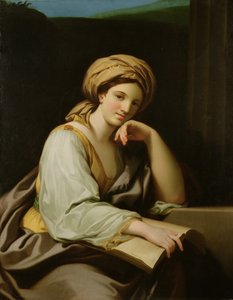Eine Sibylle mit einem Buch, nach einem Gemälde von Raphael Mengs, ca. 1761 von Benjamin West