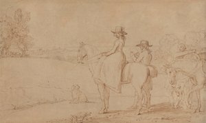 Ein Künstler skizziert im Windsor Park von Benjamin West