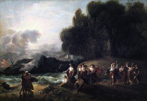 Kalypsos Empfang von Telemachus und Mentor von Benjamin West