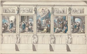 Entwurf für eine Wand der Kapelle der Offenbarten Religion von Benjamin West