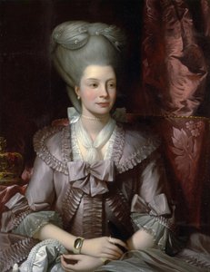 Königin Charlotte von Mecklenburg-Strelitz (1744-1818), Gemälde von Benjamin West von Benjamin West