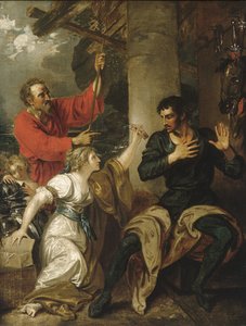 Die Jungfrau und Orlando, ca. 1793 von Benjamin West