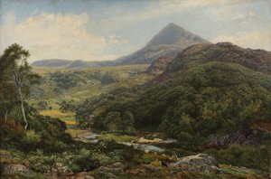 Ruhiges Tal in den walisischen Hügeln, 1860 von Benjamin Williams Leader