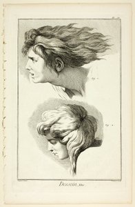 Design: Köpfe, aus Encyclopédie von Benoit Louis Prevost