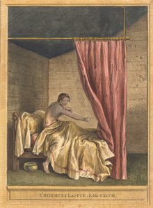 Der Mann mit Flöhen, veröffentlicht 1756 von Benoit Louis Prevost