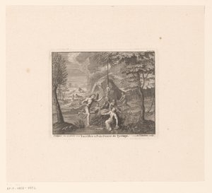 Opfer an Pan und die Verwandlung von Syrinx von Benoît Audran (I)
