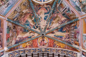 Leben des Hl. Franziskus, im Gewölbe der zentralen Apsis von Benozzo di Lese di Sandro Gozzoli