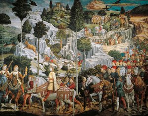 Prozession der Heiligen Drei Könige nach Bethlehem von Benozzo Gozzoli