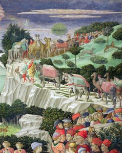 Prozession von Melchior, aus der Kapelle der Könige (Detail) von Benozzo di Lese di Sandro Gozzoli