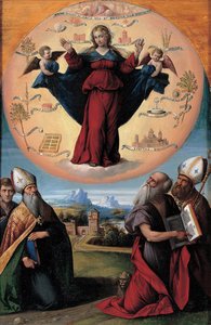 Die Unbefleckte Empfängnis mit Heiligen, ca. 1535-1550
