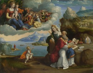 Die Vision des Heiligen Augustinus, ca. 1520 von Benvenuto Tisi da Garofalo