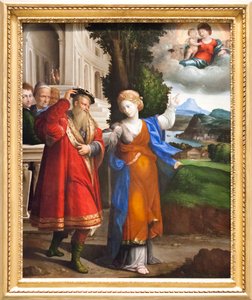 Die Erscheinung der Jungfrau an Augustus und Sibilla von Benvenuto Tisi da Garofalo