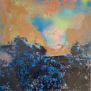 Lebendige abstrakte Landschaft von Berit Pihl