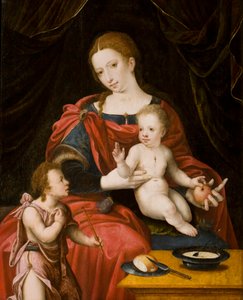 Maria und Kind mit Johannes dem Täufer als Junge von Bernaert Orley van