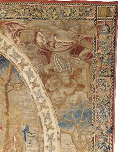 Brüsseler allegorischer Wandteppich, der den Monat Dezember aus "Die Medaillon-Monate" darstellt, ca. 1525 von Bernard van Orley