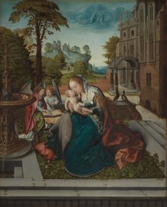 Jungfrau und Kind mit Engeln, ca. 1518 von Bernard van Orley