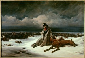 Rückzug aus Russland (1812). Gemälde von Bernard Edouard Swebach (1800-1870) von Bernard Edouard Swebach