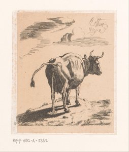 Pinkelnde Kuh von Bernard Eugène Antoine Rottiers