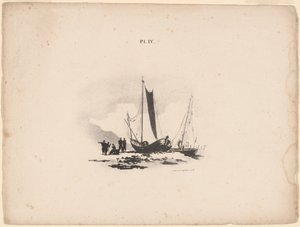 Boote am Strand von Bernard Gaillot