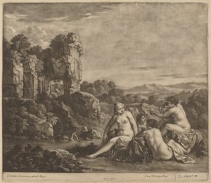 Badende in einer Landschaft