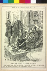 Kaiser von Österreich und Nikolaus II. Karikatur von Franz Joseph I. von Bernard Partridge