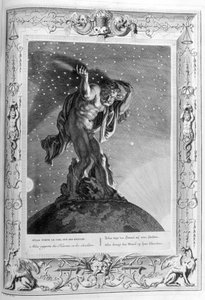 Atlas trägt den Himmel auf seinen Schultern, 1733 von Bernard Picart