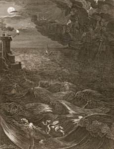 Leander schwimmt über den Hellespont, um seine Geliebte Hero zu treffen, 1730