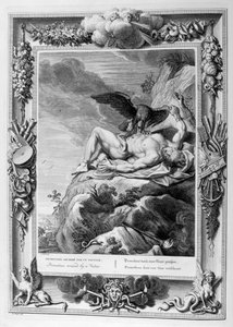 Prometheus von einem Geier gefoltert, 1733 von Bernard Picart