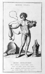 Eine Darstellung des Juli, 1757 von Bernard de Montfaucon