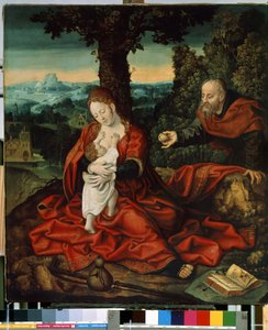 Die Rast auf der Flucht nach Ägypten von Bernard van Orley