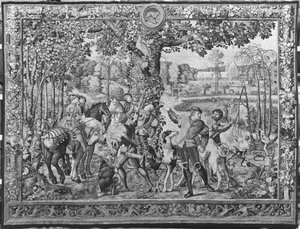 Die Jagden von Maximilian, Leo, Die Hirschjagd, Gobelins-Manufaktur (Wandteppich)