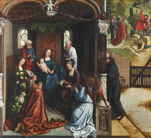 Jungfrau und Kind, verehrt von St. Martin, 1514 von Bernard van Orley