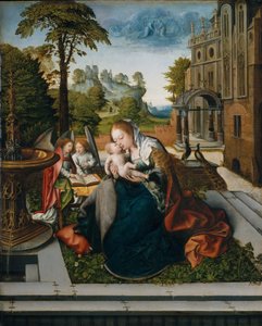 Jungfrau und Kind mit Engeln, ca. 1518 von Bernard van Orley