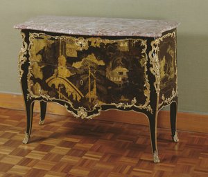 Kommode Louis XV (vergoldetes Holz, Bronze & Marmor) von Bernard van Risenburgh II