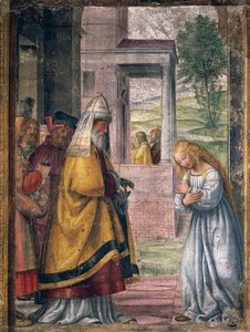 Maria verabschiedet sich im Tempel von Bernardino Luini