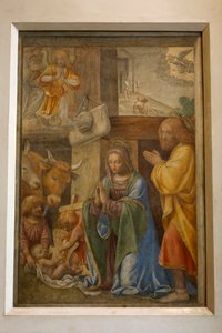 Geburt und Anbetung der Hirten, ca. 1520-1525 von Bernardino Luini