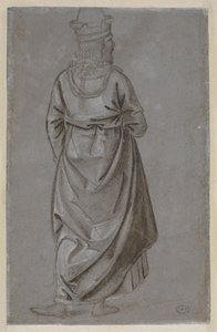 Ein Mann von hinten gesehen von Bernardino di Betto Pinturicchio