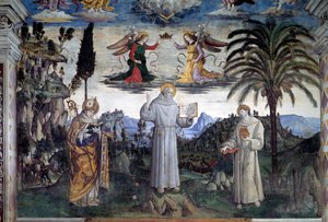 Glorie des Bernardino von Siena (Detail) von Bernardino di Betto Pinturicchio