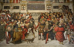 Italien Toskana Siena, Kathedrale Der Dom: Die Krönung von Pius II (1405-1464) von Bernardino di Betto Pinturicchio