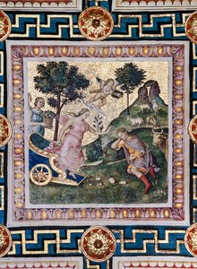 Piccolomini-Bibliothek, Decke: „Der Raub der Proserpina“ (Fresko) von Bernardino di Betto Pinturicchio