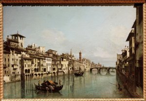 Der Arno in Florenz mit dem Ponte Santa Trinità