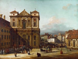 Die Freyung in Wien, vom Nordwesten, zwischen 1758 und 1761 von Bernardo Bellotto