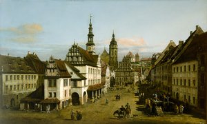 Der Marktplatz in Pirna, ca. 1764