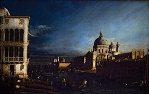 Zwei venezianische Ansichten, Canal Grande und Molo Blick nach Westen