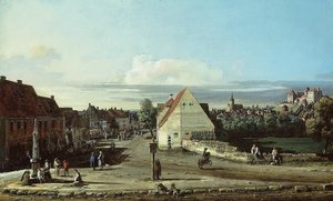 Ansicht von Pirna mit der Festung Sonnenstein von Bernardo Bellotto