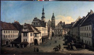 Der Marktplatz in Pirna, Deutschland